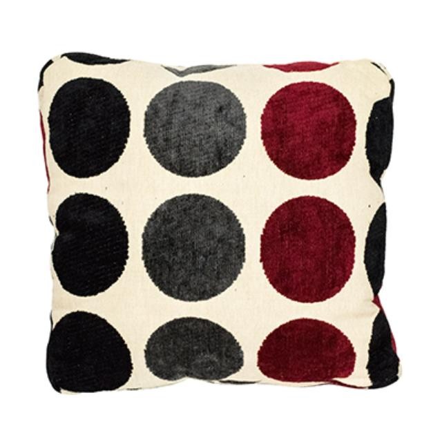 PILLOW-Square-Cream W/Polka Dots