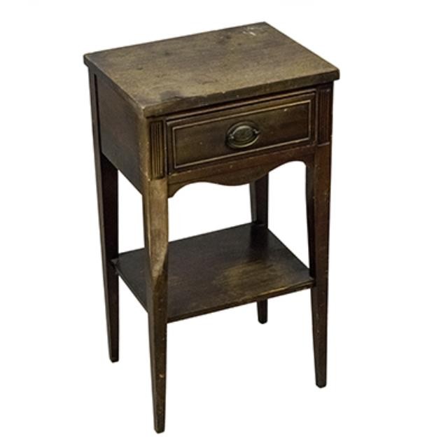 NIGHT STAND- Single Pull/Lower Shelf-Traditional/Cherry Wood