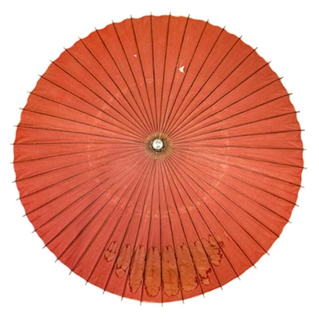 PARASOL-Vintage Red/Paper W/Bamboo Handle