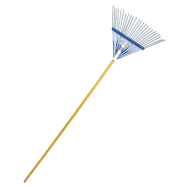 RAKE-Metal Leaf Rake W/Wood Handle