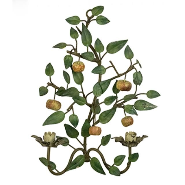 SCONCE-Apple Tree Branches W/Leaves