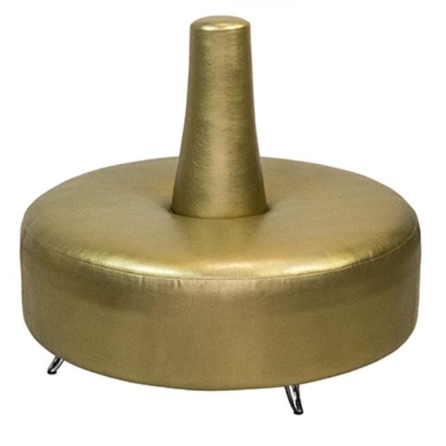 OTTOMAN-48"D/Gold Sombrero