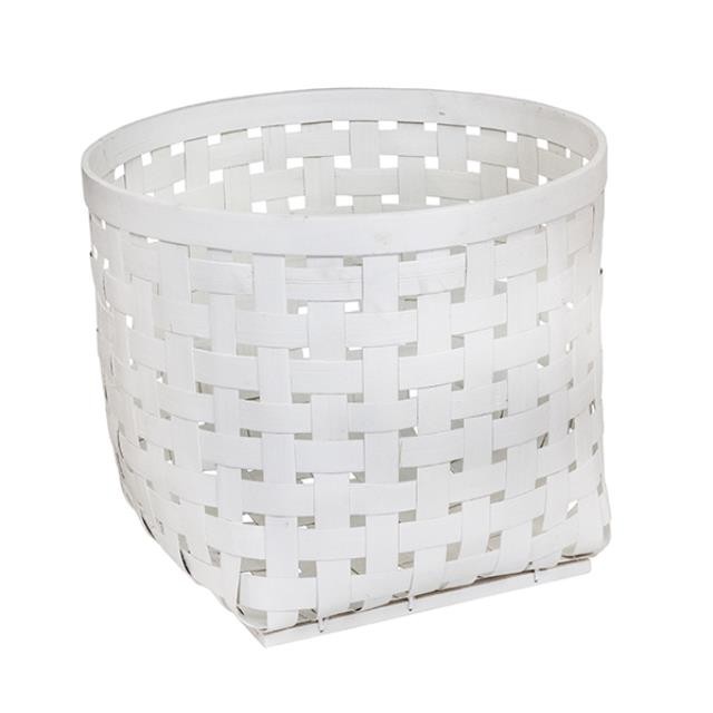 BASKET-White Woven