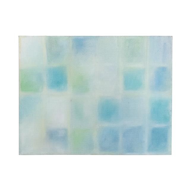 Paint on Canvas-Faded Blue Squares