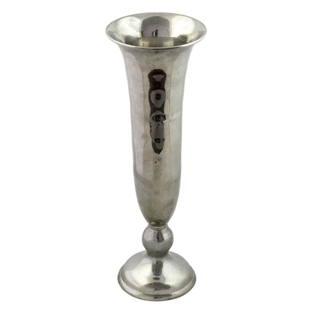 VASE-SILVER-FLUTED-15.5"H