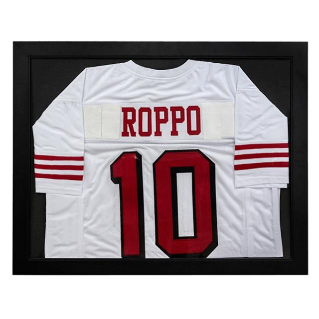 FOOTBALL JERSEY-White #10 "ROPPO" In Black Frame