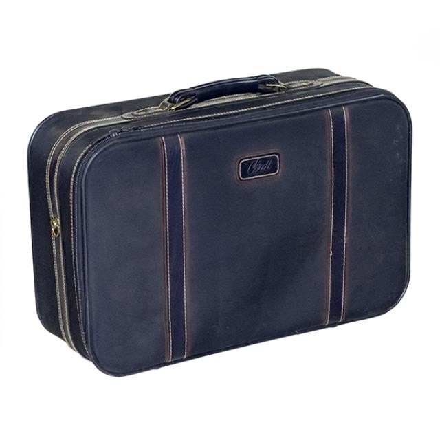 SUITCASE-Medium "Verdi"  Navy W/Maroon Accents