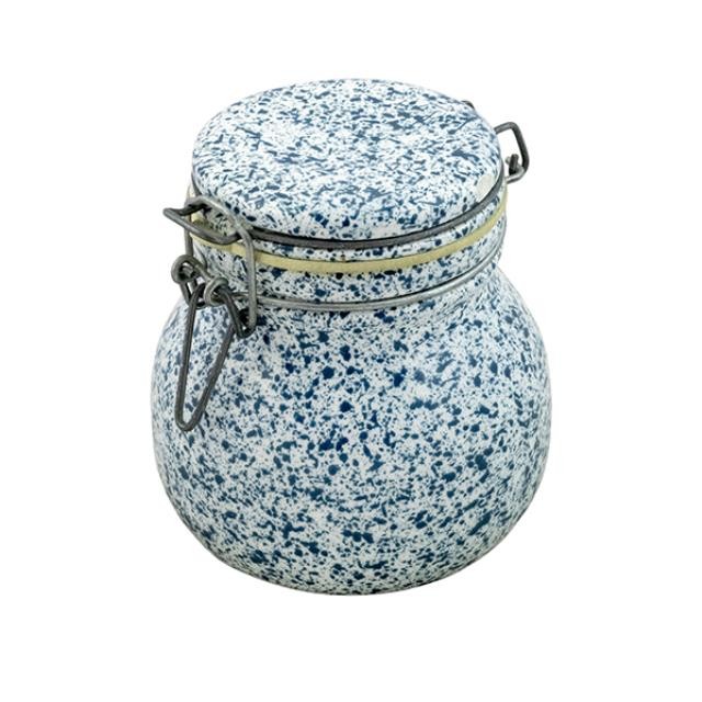 CANISTER-Small Blue & White Spatter