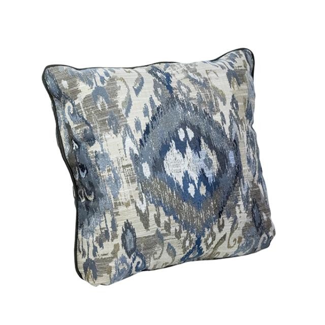 PILLOW-18" Grey & Blue Ikat