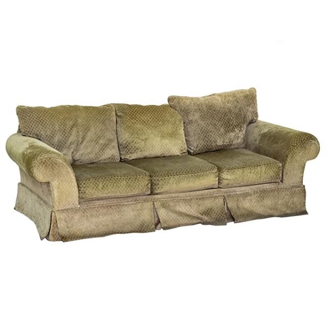 SOFA-Rolled Arm/Loose Back/3 Seat/Tan