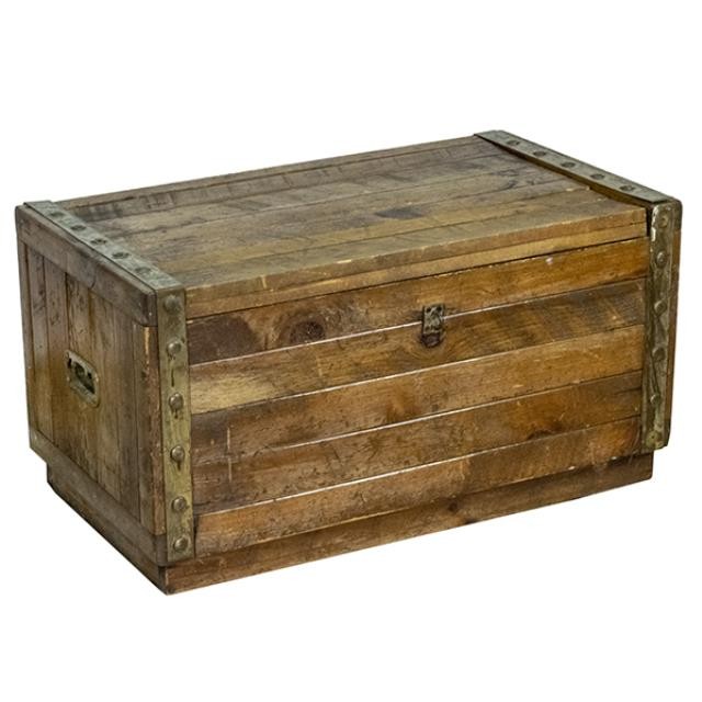 CHEST-Slatted-W/Nail Head Trim