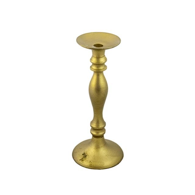 CANDLESTICK-Gold Painted-Turned