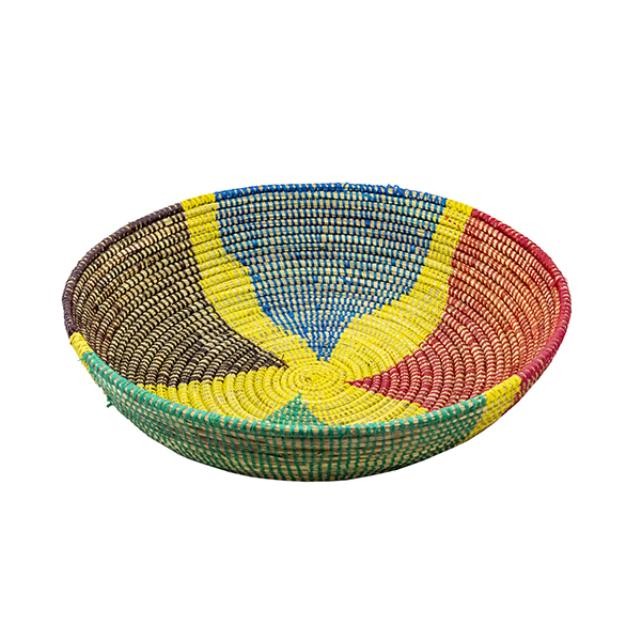 BASKET-WICKER-Ylw/Red/Blue/Grn/Brn