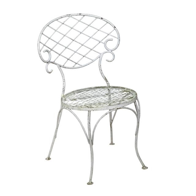 GARDEN CHAIR-White Vintage Metal