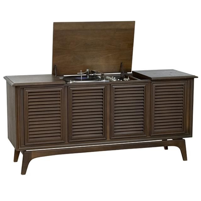 Console-Radio/Stereo-Dark Wood Mid Century Modern