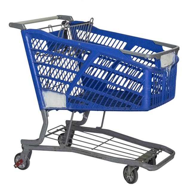 SHOPPING CART-Blue Plastic "Pathmart"