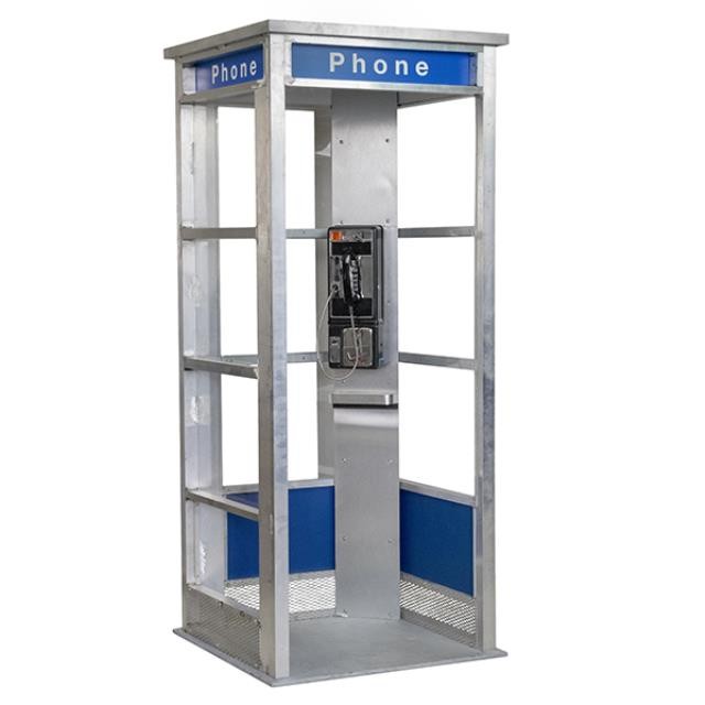 AMERICAN PHONE BOOTH-Blue & Chrome