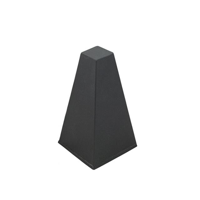 SCULPTURE-Black Metal Pyramid W/Flat Top