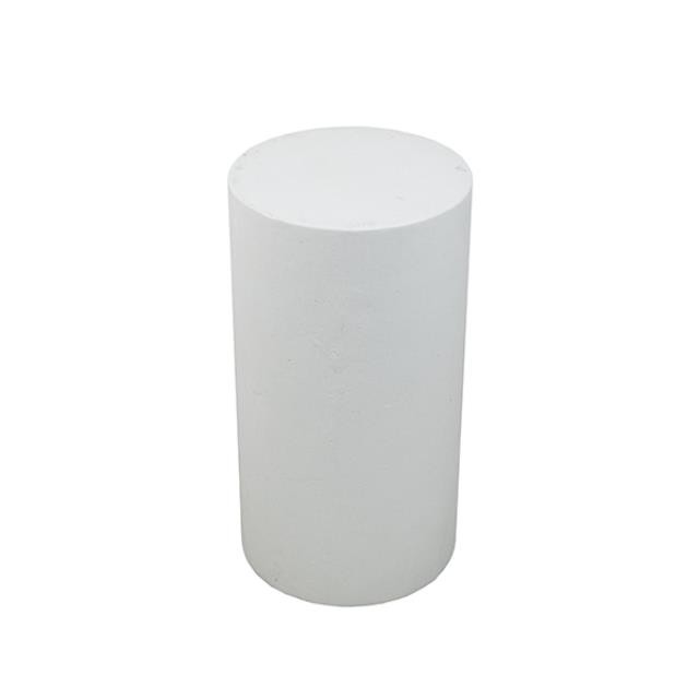SCULPTURE-White Plaster Cylinder