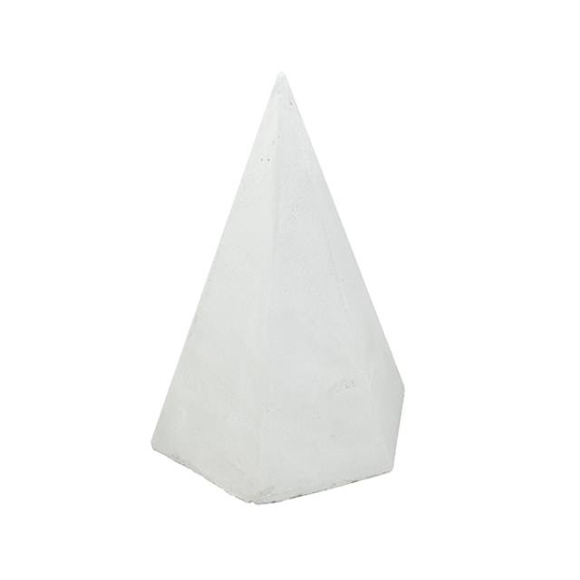 SCULPTURE-White Plaster Cone W/Pointed Top