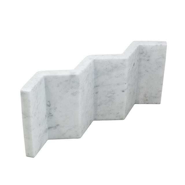 SCULPTURE-Pleated White Marble