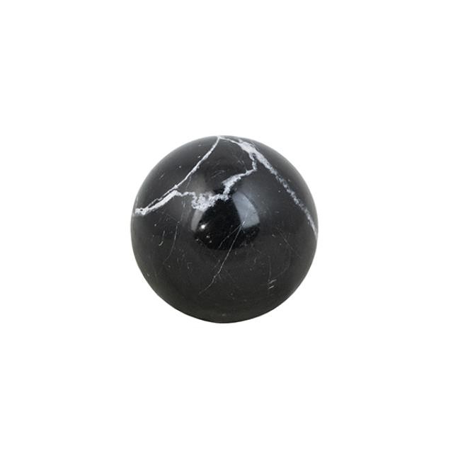 SPHERE-Black W/White Veins