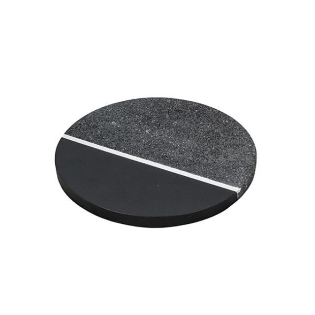 DISK-Flat Black & Grey Marble W/White Stripe