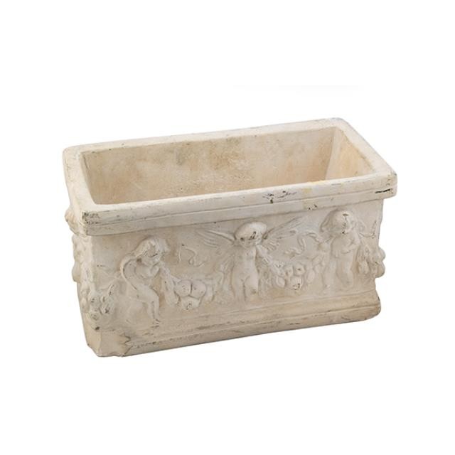 STONE PLANTER-W/Cherub Relief