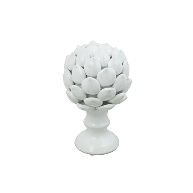 FINIAL-White Ceramic Artichoke