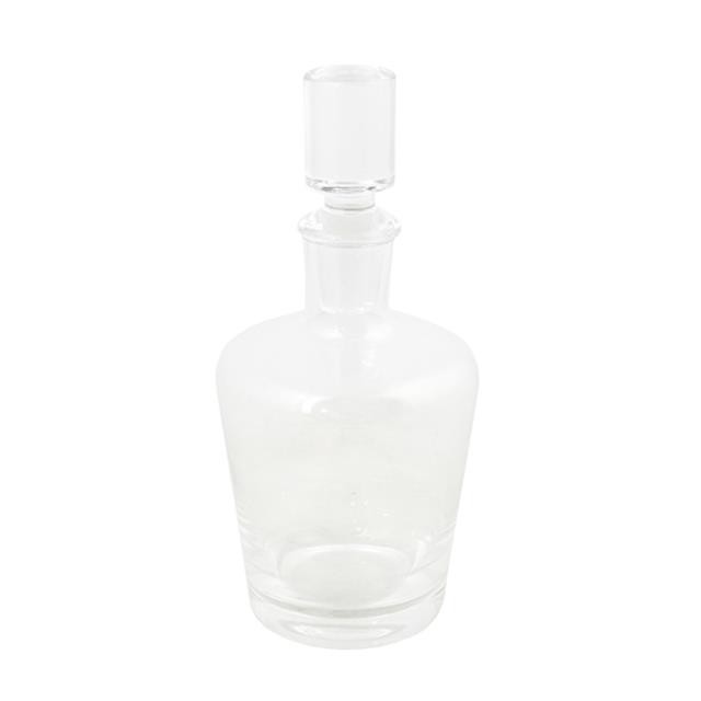 Whiskey Decanter-Clear Glass-Urn Shaped W/Stopper