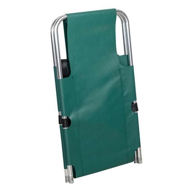 MEDICAL STRETCHER-Green W/Curved Metal Handles