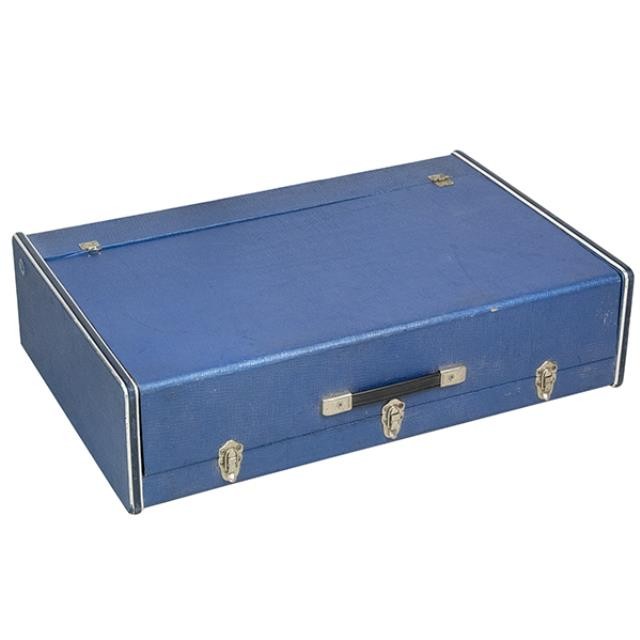 DJ TURN TABLE-Blue & Chrome Case