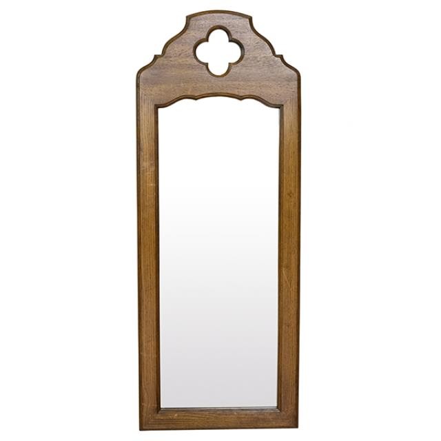 MIRROR-WALL-Oak W/Clover Cutout