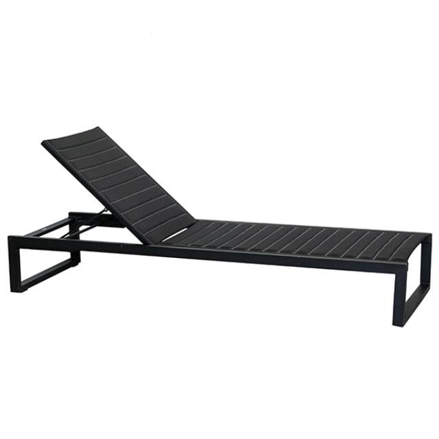 POOL LOUNGE-Modern Black Mesh Square Bottom Frame