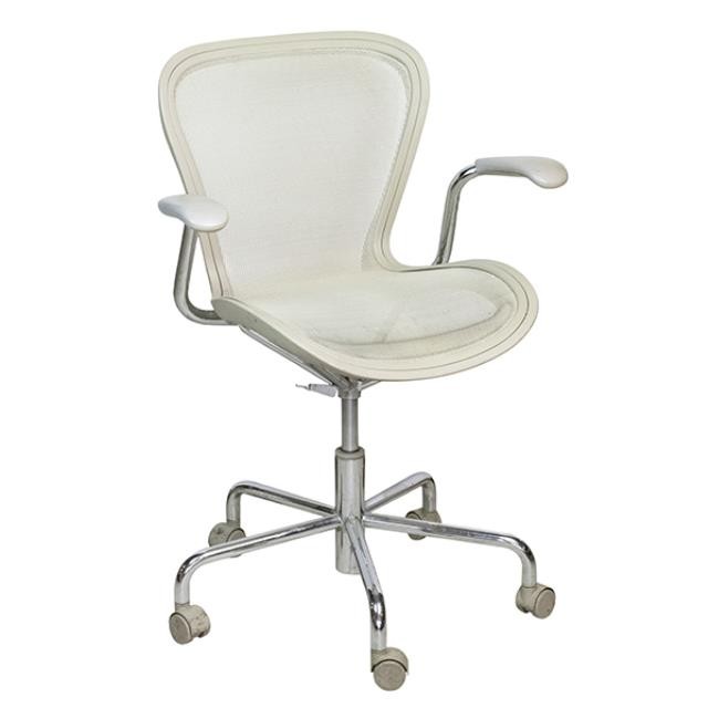 CHAIR-Office Chair -Beige Mesh on Wheels