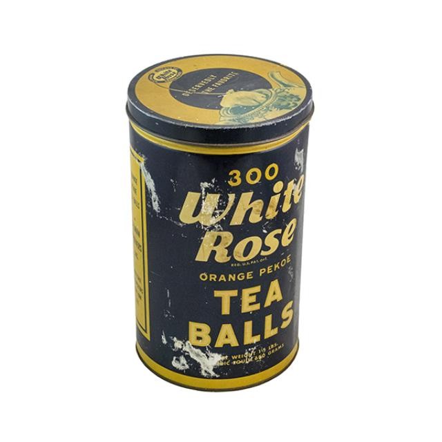 VINTAGE CAN-"White Rose Tea Balls"