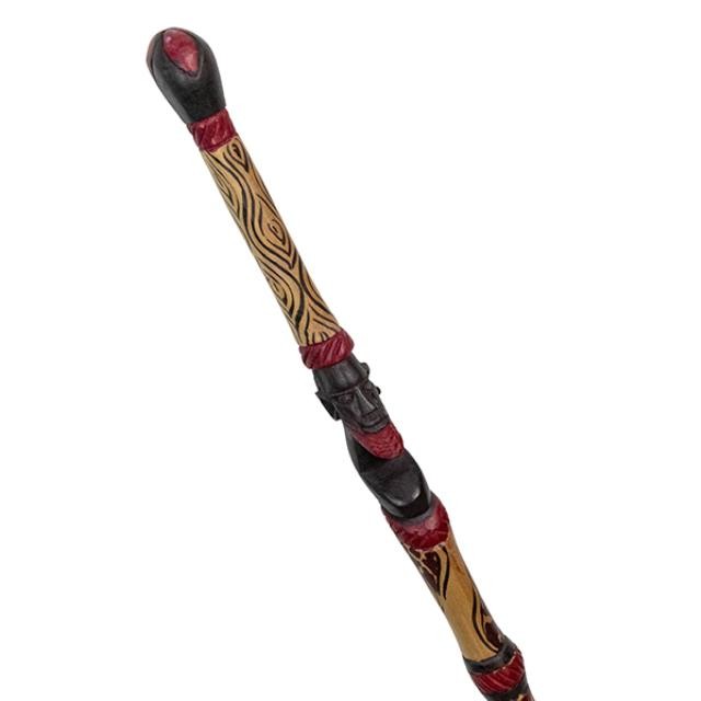 WALKING STICK-Carved Wood