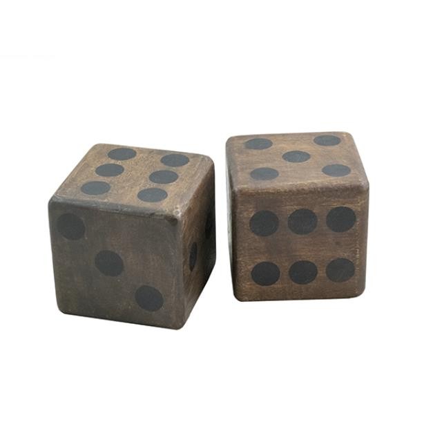 DICE- Mango Wood Dice W/Black Numbers