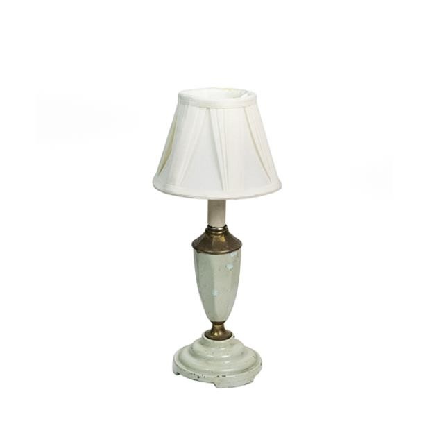 LAMP-TBL-Baby Blue w/Brass-Candelabra Bulb