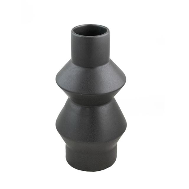 VASE-Black Matte Abstract