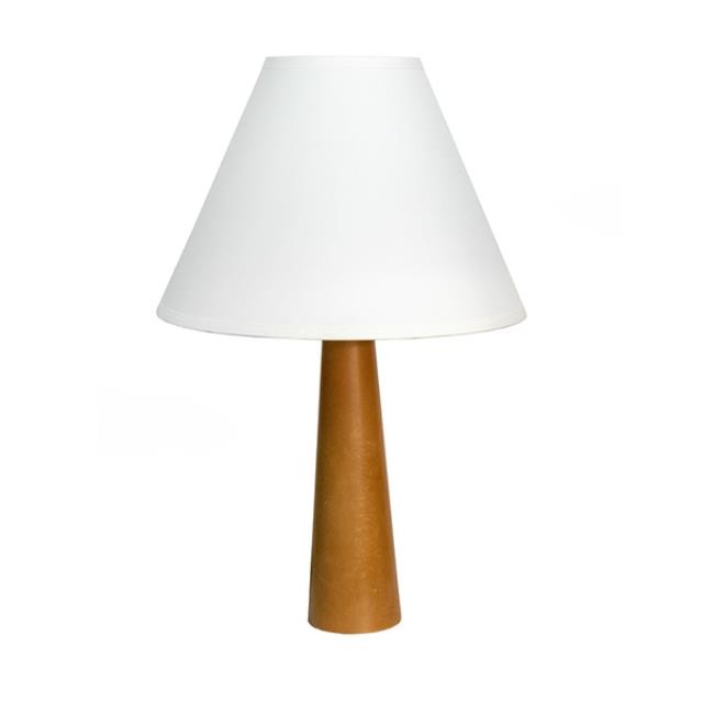 TABLE LAMP-Mid-Century Modern Wood Piller Lamp