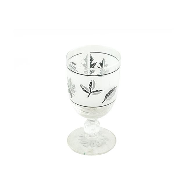 GOBLET-Glass-Black/Gray Leaves