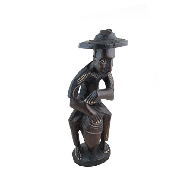 SCULPTURE-African Drummer-Carvings in Body and Drums