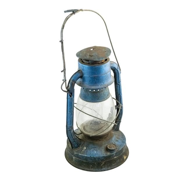 VINTAGE LARGE BLUE LANTERN