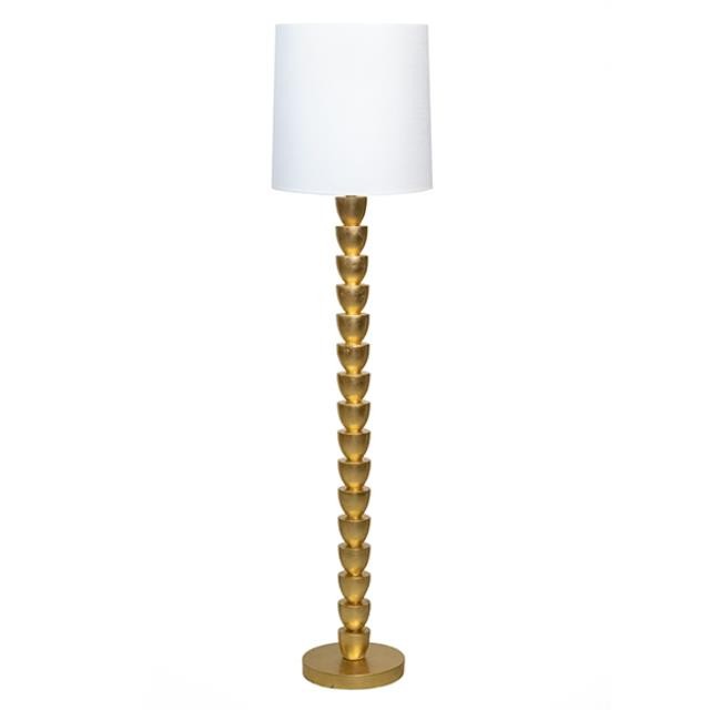 FLOOR LAMP-Stacked Design/Gold Leaf