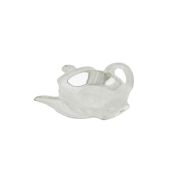 TEABAG COASTER-Silver Teapot