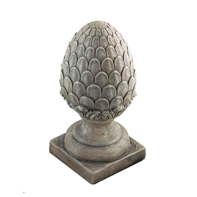 ARTICHOKE FINIAL-Faux Grey Stone