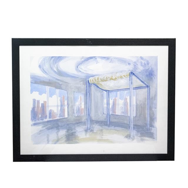 PAINTING-Chuppah Indoors W/Fabric Top/No Flowers