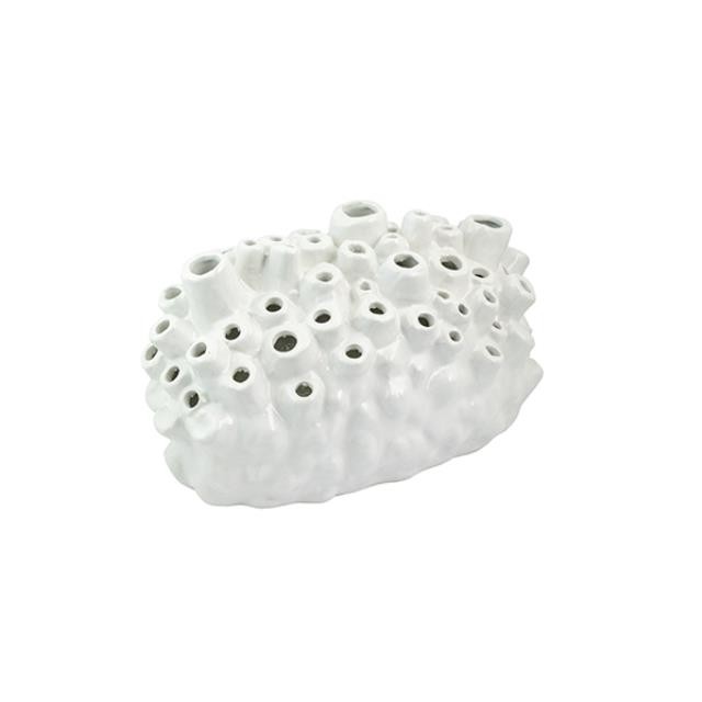 VASE-White Coral Cluster Bud Vase