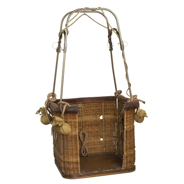 HOT AIR BALLOON BASKET-Wicker W/Open Back